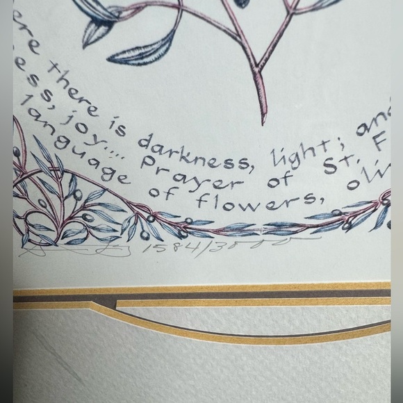 SUSAN LOY “Peace” Signed Numbered Calligraphy Art Signed/Numbered - Picture 4 of 5